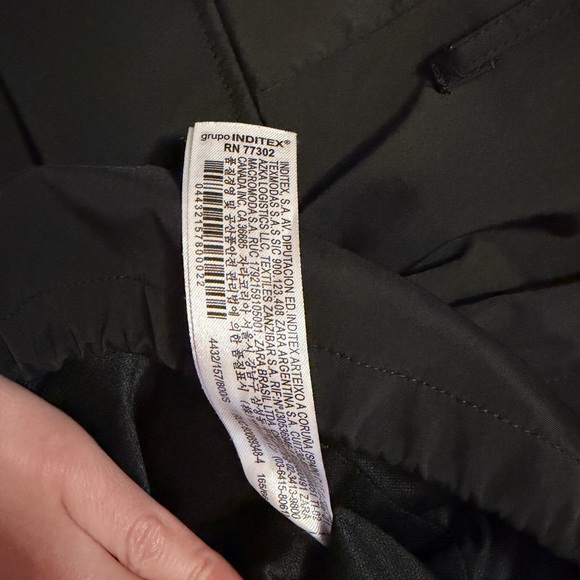 Zara Black Technical Cargo Mini Skirt Utility TRF Size S - Picture 4 of 5